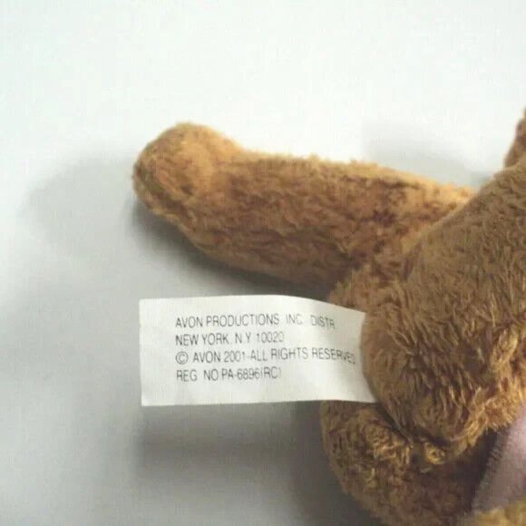 Breast Cancer Bear Avon 2001 Plush 7" Plush Pink Velvet Shirt Awareness Survivor - Picture 5 of 5